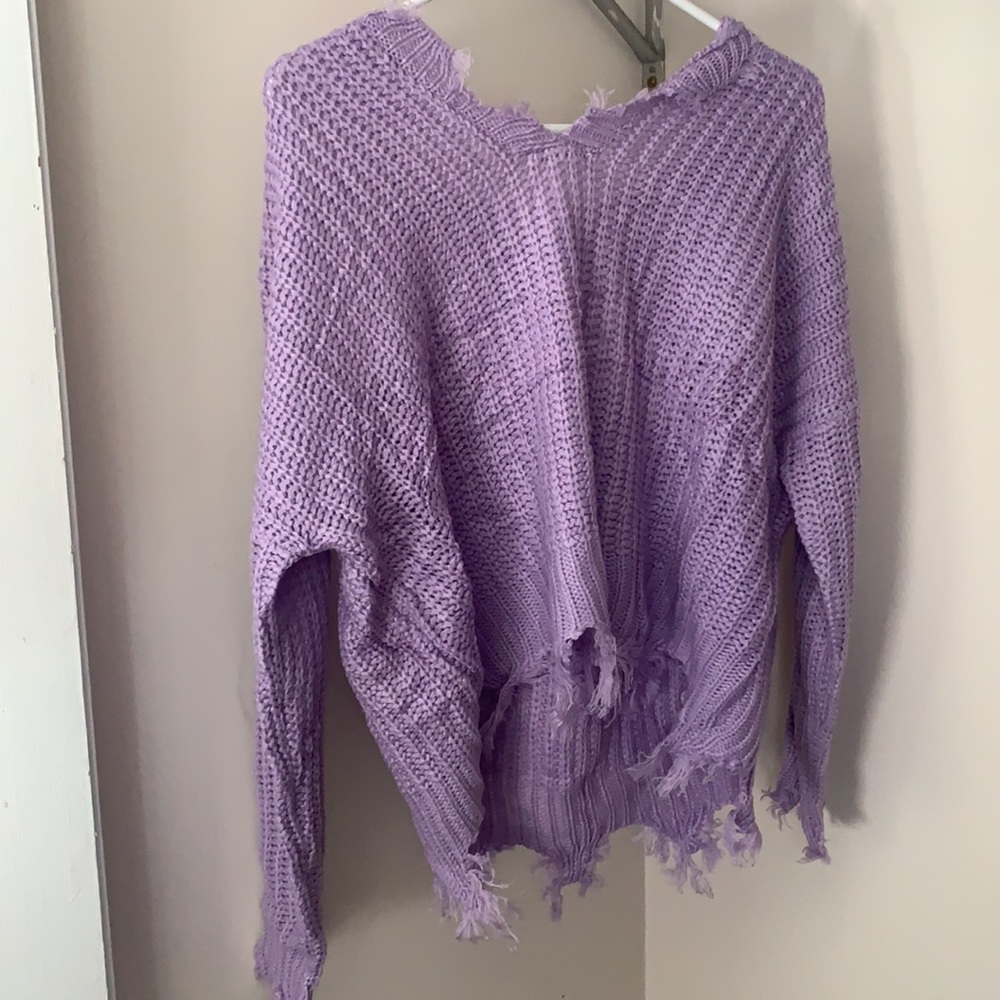 - NWT Boutique Raw Hem Easter Sweater - Picture 7 of 7